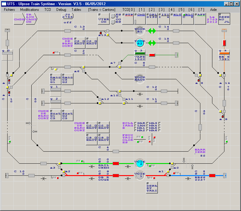 Un réseau de train miniature commandé par ordinateur 
